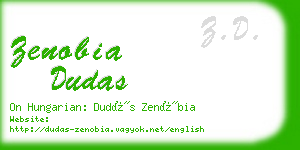 zenobia dudas business card